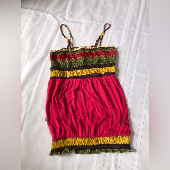 Vtg Y2K Pudding Jeans Ruffle Tank Top - Picture 2 of 13